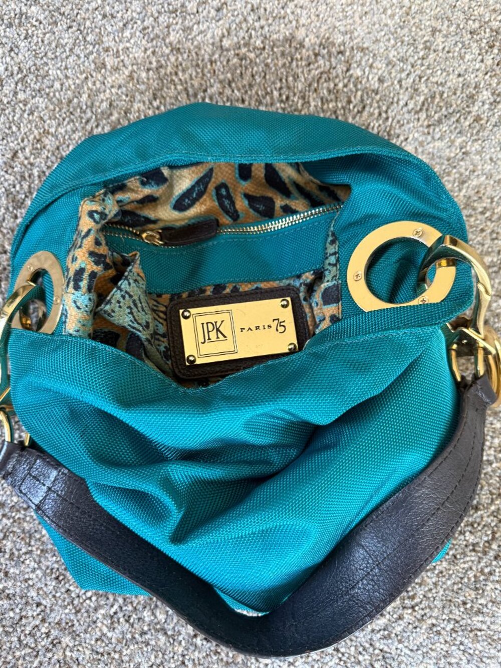 JPK Paris 75 Teal Bucket Bag